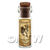Dolls House Apothecary Bladderwrack Herb Short Sepia Label And Bottle