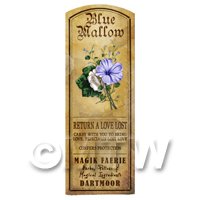 Dolls House Herbalist/Apothecary Blue Mallow Herb Long Colour Label