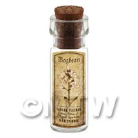 Dolls House Apothecary Bogbean Herb Short Sepia Label And Bottle