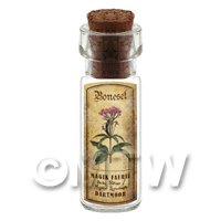 Dolls House Apothecary Boneset Herb Short Colour Label And Bottle