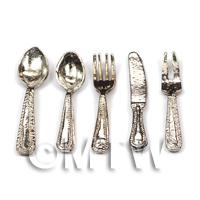 Dolls House Miniature 5 Piece Cutlery Set 