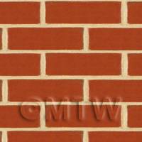 Dolls House Miniature New Dark Red Brick Pattern Cladding