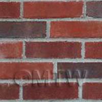Pack of 5 Dolls House Miniature Crosshatch Pattern Brick Pattern Cladding