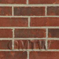 Dolls House Miniature Mixed Red Brick Pattern Cladding