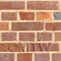 Pack of 5 Dolls House Miniature Multi-Colour Brick Pattern Cladding