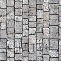 Pack of 5 Dolls House Miniature Bright Used Grey Granite Cobblestones Paper