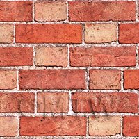 Pack of 5 Dolls House Clean Victorian Alternating Brick Pattern Cladding