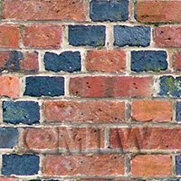 Pack of 5 Dolls House Miniature Old World Decorative Brick Pattern Cladding