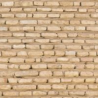 Pack of 5 Dolls House Straight Course Regular Stone Block Paper Sheets