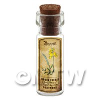 Dolls House Apothecary Broom Herb Short Colour Label And Bottle