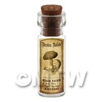 Dolls House Miniature Apothecary Bitter Bolete Fungi Bottle And Label