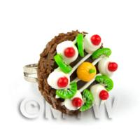 Miniature Handmade Adjustable Chocolate Cake Ring 