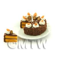 Miniature Whole Sliced Chocolate Toffee Cake