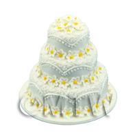 Dolls House Miniature 3 Tier White Daisy Cake