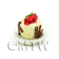 Miniature White Chocolate Mousse With Cherries