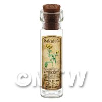 Dolls House Apothecary Calendula Herb Long Colour Label And Bottle