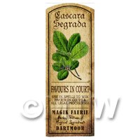 Dolls House Herbalist/Apothecary Cascara Segrada Herb Long Colour Label