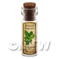 Dolls House Apothecary Cascara Segrada Herb Short Colour Label And Bottle