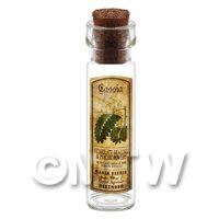 Dolls House Apothecary cassia Herb Long Colour Label And Bottle