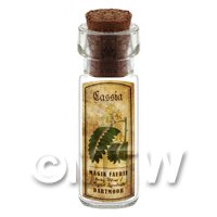 Dolls House Apothecary cassia Herb Short Colour Label And Bottle