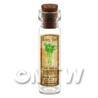 Dolls House Apothecary Celery Seed Herb Long Colour Label And Bottle