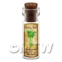 Dolls House Apothecary Celery Seed Herb Short Colour Label And Bottle