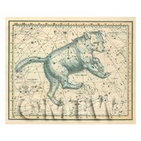 Dolls House Miniature 1800s Star Map With Ursa Major 