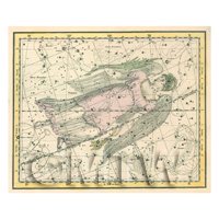 Dolls House Miniature 1800s Star Map With Virgo
