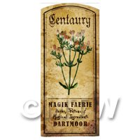 Dolls House Herbalist/Apothecary Centuary Herb Short Colour Label