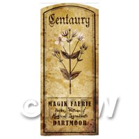 Dolls House Herbalist/Apothecary Centuary Herb Short Sepia Label