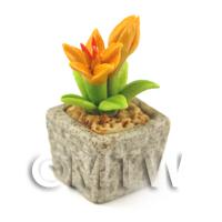 Miniature Handmade Dark Yellow Ceramic Flower (CFDY12)