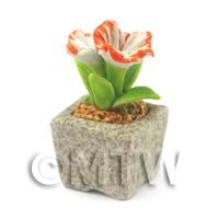 Miniature Handmade Dual Coloured Ceramic Flower (CFD21)