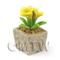 Miniature Handmade Yellow Coloured Ceramic Flower (CFY5)