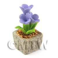 Miniature Handmade Violet Coloured Ceramic Flower (CFV14)