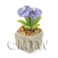Miniature Handmade Violet Coloured Ceramic Flower (CFV13)