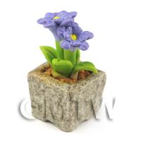 Miniature Handmade Violet Coloured Ceramic Flower (CFV2)