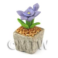Miniature Handmade Violet Coloured Ceramic Flower (CFV12)