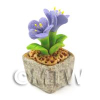 Miniature Handmade Violet Coloured Ceramic Flower (CFV1)