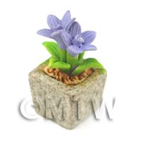 Miniature Handmade Violet Coloured Ceramic Flower (CFV6)