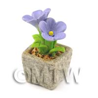 Miniature Handmade Violet Coloured Ceramic Flower (CFV11)