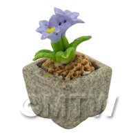 Miniature Handmade Violet Coloured Ceramic Flower (CFV3)