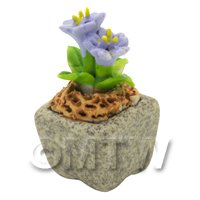 Miniature Handmade Violet Coloured Ceramic Flower (CFV5)