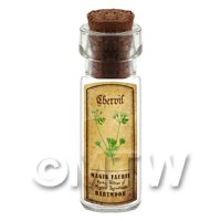 Dolls House Apothecary Chervil Herb Short Colour Label And Bottle