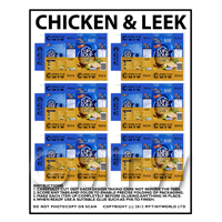 Dolls House Miniature Packaging Sheet of 6 Chicken & Leek Cup a Soup