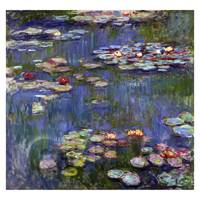 Claude Monet Painting Violet Water Lilies