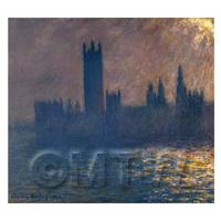 Claude Monet Painting Houses Of Parliament Sunlight Effect