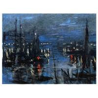 Claude Monet Painting The Port Of Le Harve, Night Effect
