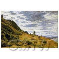 Claude Monet Painting Taking A Walk On The Cliffs, Sainte Adresse