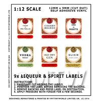 Set of 6 Miniature Dolls House Liqueur Labels (LS4)