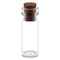Dolls House Miniature 20mm Clear Glass Jar With Removable Cork